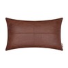 BRAWARM Faux Leather Throw Pillow Covers 12 X 20 Inches,