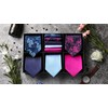 HISDERN Men's Ties Set of 5 Tie with Pocket Square