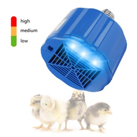 Safe Chicken Coop Heater, Poultry Heat Lamp Fan Blows Heating Coil, 100W 200W 300W Adjustable 3 Levels,Cover 1 Square Meter, Refractory Plastic Safe for Livestock Turtle Snake Aquarium