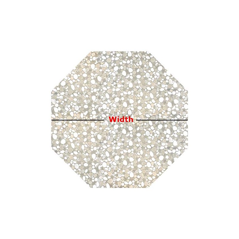 Autotech Park Precut Octagon Window Film, Pebble Design, Self Static