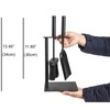 Aboniris Hearth Tidy Set, All Black, Wood Stove Tool Set,