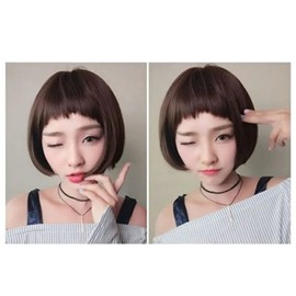 Neat various cuts short hair cute wig (net included) (KYR-W5A8A79) Meryl-black net O / 단정한 다양한 컷트 숏헤어 귀여운가발 (망포함) (KYR-W5A8A79) 메릴-블랙망O