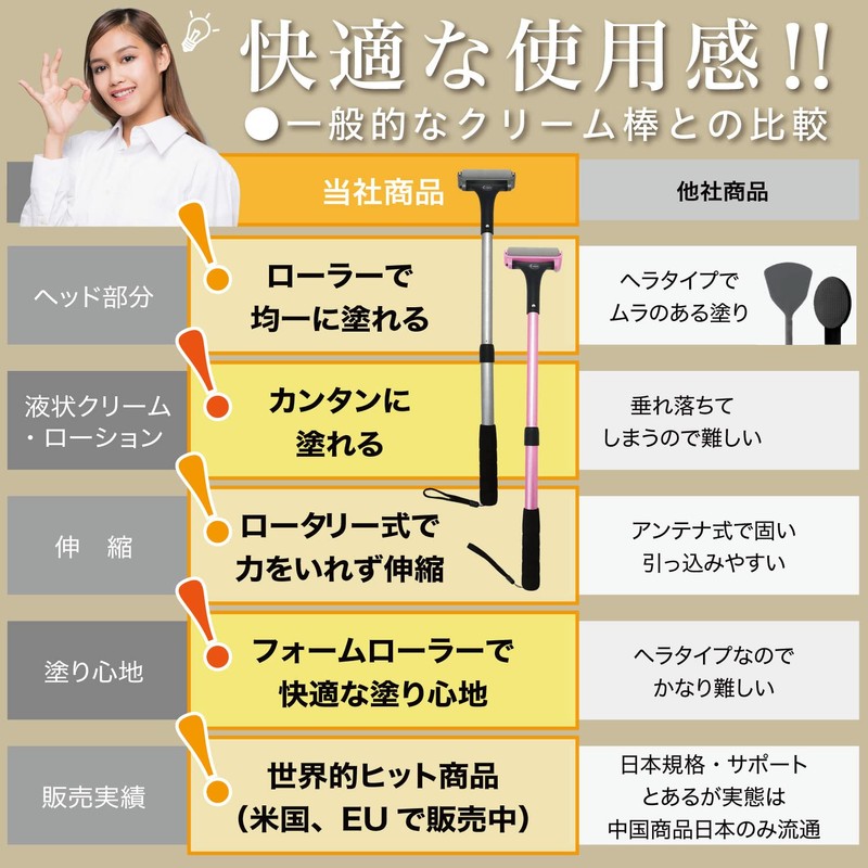 Lotion Applicator for Back and Back Out of Reach Lotion