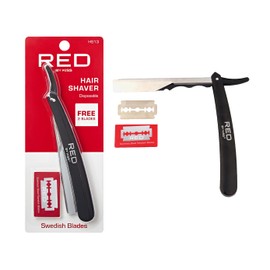 RED by Kiss Stainless Steel Hair Saper, Shaving Razor Blades Edge Trimmer Hair Removers for Men, Blades Hair Shaver (Disposable Shaver)