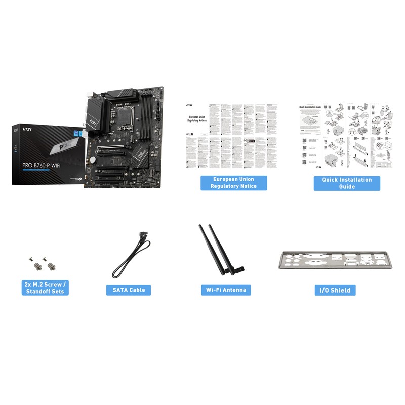 MSI PRO B760-P WiFi ProSeries Motherboard (Supports 12th/13th Gen Intel