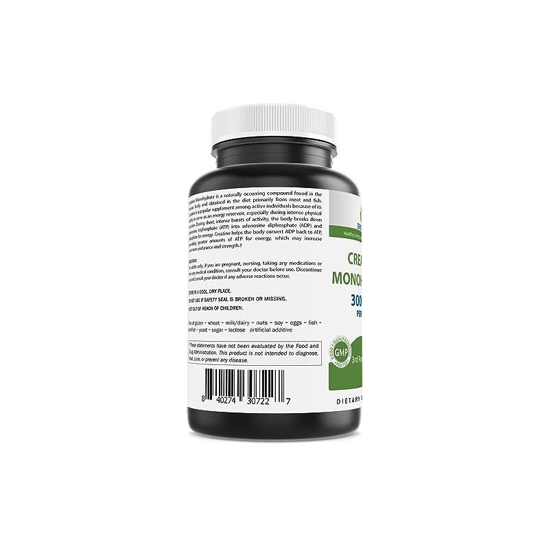 Brieofood Creatine Pills 3000 mg per Serving - 240 Tablets