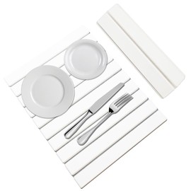 Large Stone Dish Drying Mat For Kitchen Counter, Collapsible Quick Dry Diatomaceous Earth Dish Drying Mat, 16''W x 24''L White Heat Resistant Drying Mat For Kitchen Dishes Bottles Cups (white, 16x24)