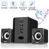 Universal Wired USB Computer Speakers System Stereo Bass Subwoofer LED