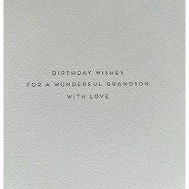 Paperlink Grandson Birthday Card Fever Pitch Range - For a Special Grandson, stereotypical young male teenager design - computer game, pizza, burger