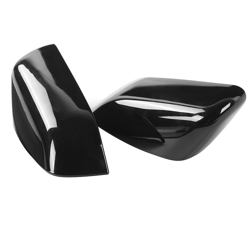 2pcs Rearview Mirror Cover Caps Glossy Black Fit for Land