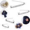 50 Pcs Brooch Pins, 4-Size Pack of Safety Pins, Silver