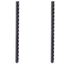 SWOMMOLY Wall Mounted Rack for Rails Shelf Brackets Stanchions, Black