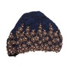 Turban Head Wraps Vintage Embroidered Soft Lace Material Beaded Fleece