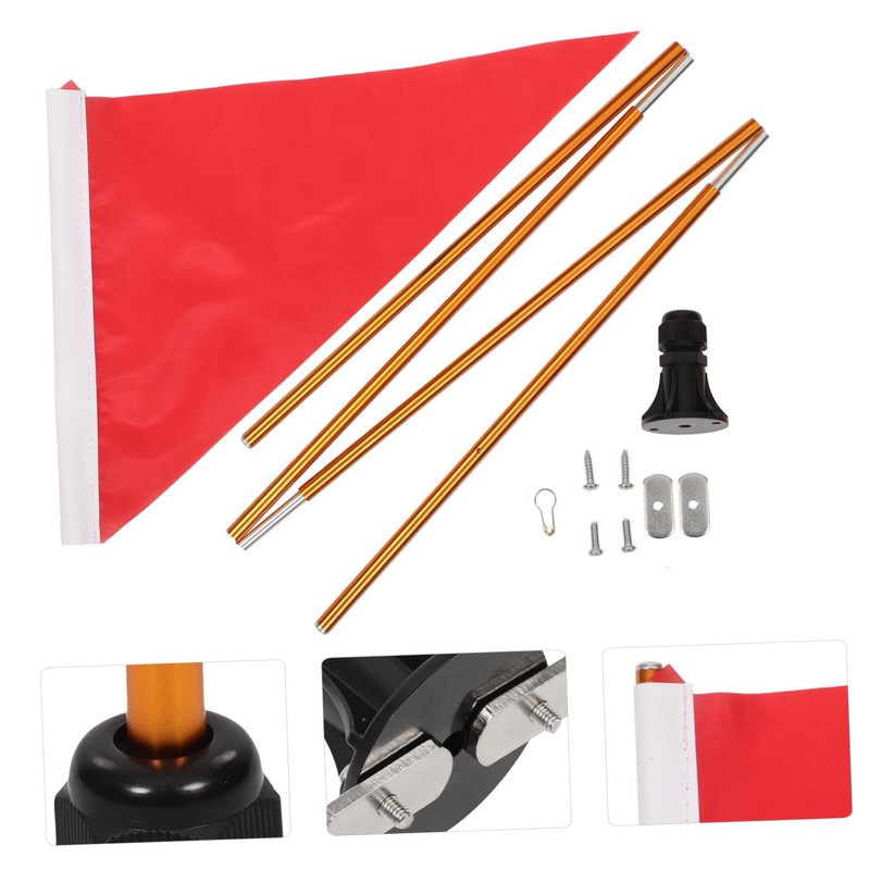 SUPVOX Professional Kayak Accessory Folding Flag Pole Easy Install/disassemble for