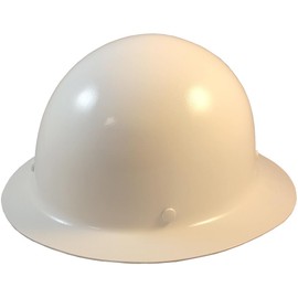 Texas America Safety Company Custom Skullgard Full Brim Hard Hat with Staz On Suspension and Tote - White
