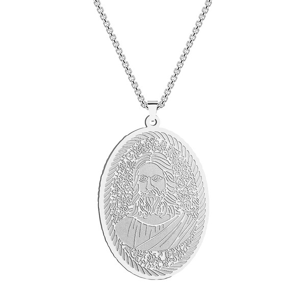 chengxun Christ Savior Jesus Pendant Necklace Men Women Jesus Sacred