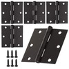 Bisagras Para Puertas de Madera 3x3 Pulgadas Negro Mate Bisagra
