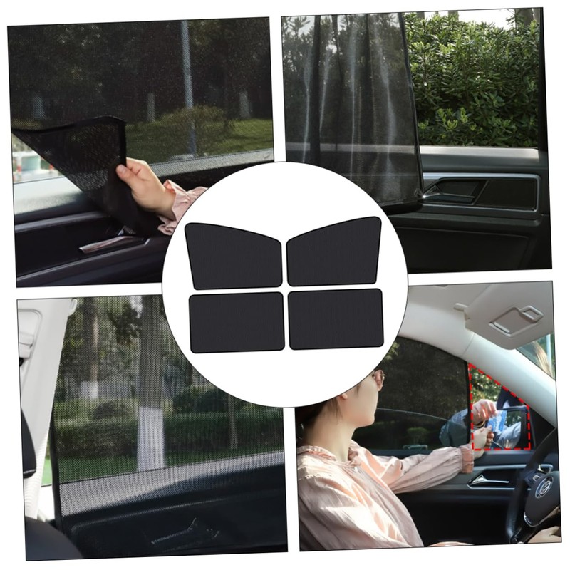 ULTECHNOVO 8pcs Car Window Sun Shade Protector Magnetic Mesh Windshield