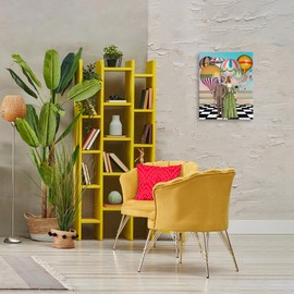 Stupell Industries Surreal Animals with Hot Air Balloons Canvas Wall Art Design by Erika C. Brothers, 16 x 20