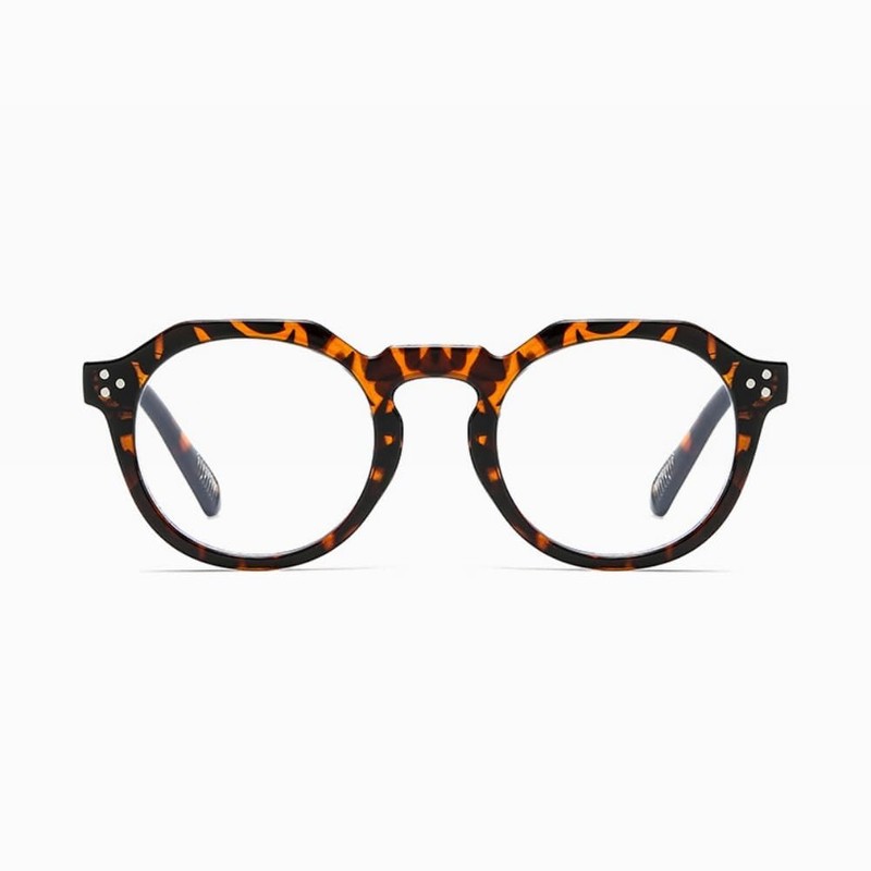 Shiratori Retro Round Frame Blue Light Blocking Glasses Rice nail