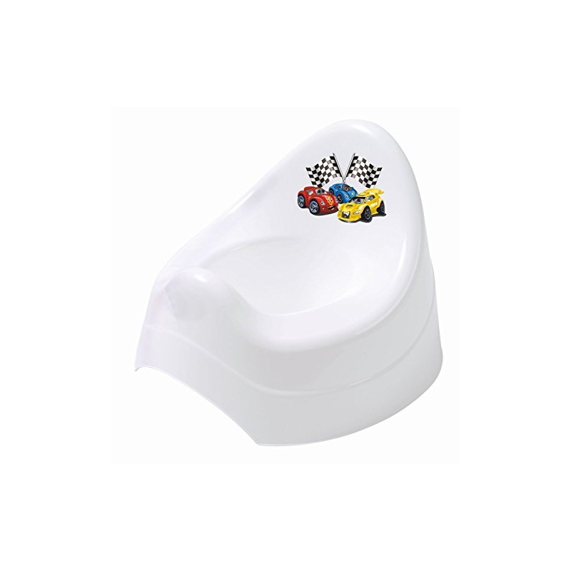'Bieco Children's Toilet Seat White with Cars Theme Formula Race
