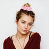 Embellished Sparkly Pink Crystal Scrunchie Hair Tie 2 Pack Pink