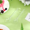 Clear Disposable Dessert Spoons 100 pack Individually Wrapped Mini Tasting