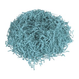 PATIKIL 0.9LB/400g Raffia Paper Shreds, 4 Pack Crinkle Cut Paper Shred Confetti Filler for DIY Crafts Tissue Gift Wrapping Basket Filling, Light Blue