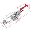 Accessbuy Heavy Duty Large Toggle Clamp Latch,2000Lbs Holding Capacity,Self-Lock U-Bolt