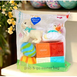 Infantino Baby Easter Toys for Basket Bath or Floor Time Bunny Duck Blocks & Eggs Gift Set