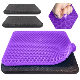 TONINT Large Gel Seat Cushion For Long Sitting With 2 Non-Slip Covers,Soft & Breathable,Chair Cushion,Car seat Cushion,Office seat Cushion,Seat Cushion for Desk Chair,Wheelchair Cushion