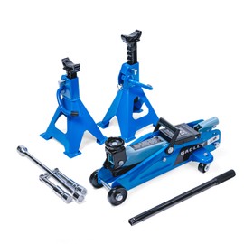 GAOLLY 2 Ton (4400 lbs) Floor Jack Low Profile Hydraulic with Folding Lug Wrench 4 Way and 2 Jack Stands, 2 Ton (4400 lbs) Capacity
