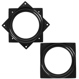 DMSTECH 6" Lazy Susan Turntable (Black) 500-lb steel ball bearing rotating tray strong sturdy table cabinet low profile for 360˚ Chair and door, Kitchen, Craft Project, Makeup Holder, Monitor