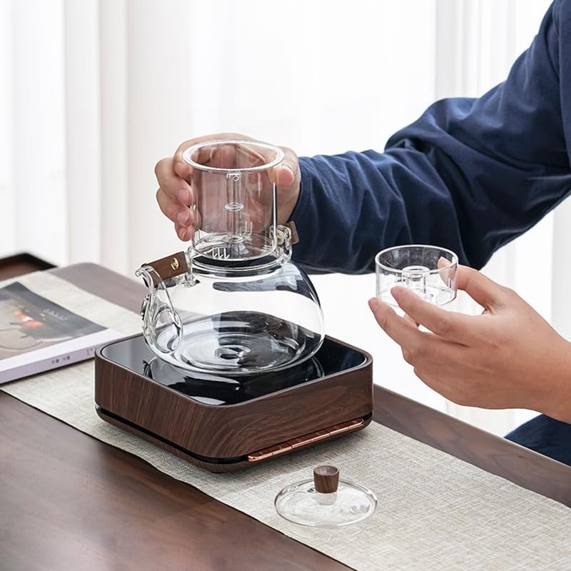 ZENATION Japanese Style 950ml Glass Teapot with Removable Infuser, Stovetop