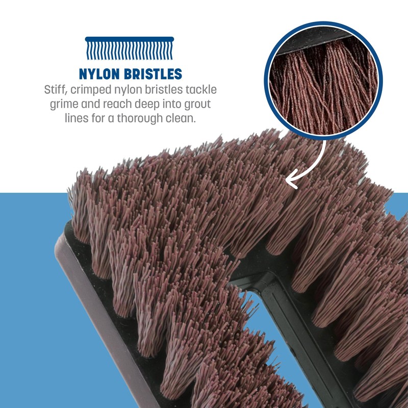 Carlisle FoodService Products 36531027 Swivel Scrub Brush, 8", Rust