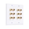 Cable Matters Double Gang Speaker Wall Plate (Banana Plug Wall