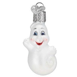 Old World Christmas Mini Ghost Glass Hanging Ornament