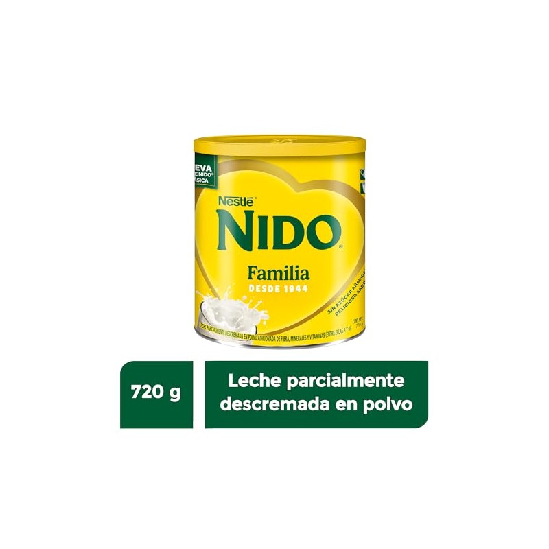 Nido Familia Leche Parcialmente Descremada en Polvo Adicionada con Fibra