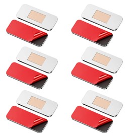 6 Pack Magnetic Cabinet Door Catch, Ultra Thin Adhesive Cabinet Magnets, No Drill Stainless Steel Magnetic Drawer Door Closure with Double-Sided Tape for Kitchen, Cupboard, Bathroom