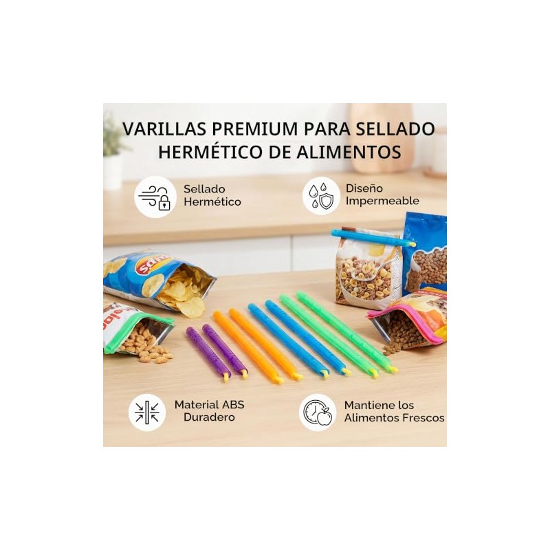 Clip de Sellado, 8PCS Clip de Sellado Clips de Almacenamiento