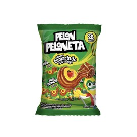 Pelón Rico - DULCES ENCHILADOS PELON PELONETA TAMARINDO Y MANGO PAQUETE CON 28 PIEZAS DE 23 GRAMOS C/U SNACK BOCADILLO FIESTA