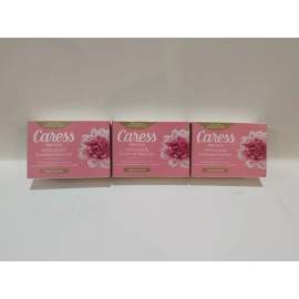 Caress 3 Bars Caress Daily Silk Bar Soap White Peach Orange Blossom New (3.75oz each).