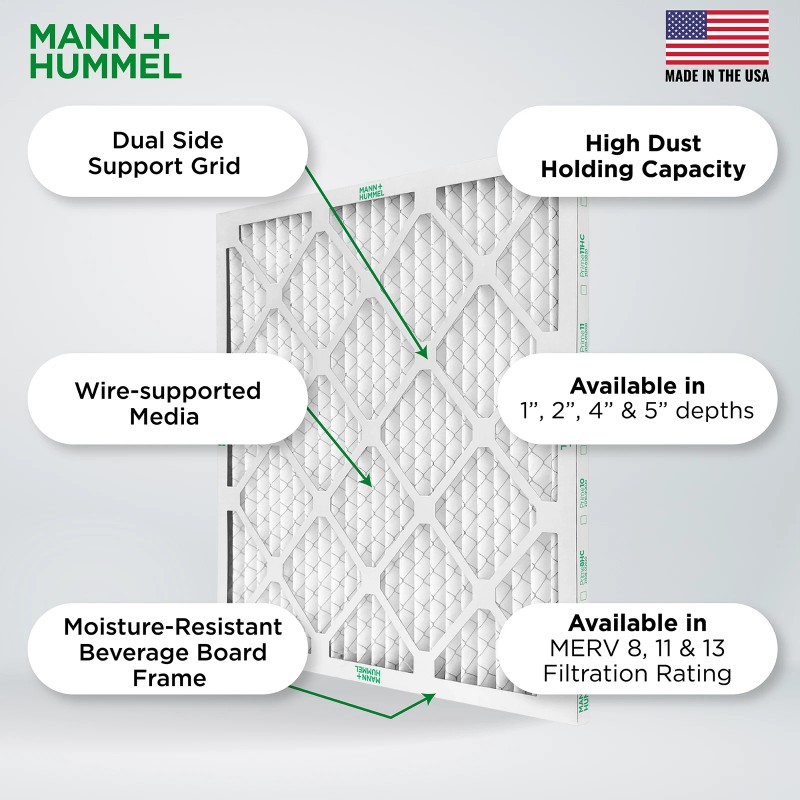 Mann+Hummel 16x20x1 MERV 8 Pleated Air Filters by Mann+Hummel. 6