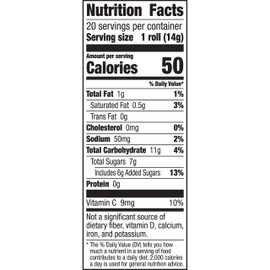 Betty Crocker Fruit Snacks, Jolly Rancher Fruit Roll-Ups, 10 oz, 20 ct (Pack of 6)