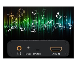 Snblzhef -Compatible ARC Adapter, 192KHz -CompatibleI ARC Audio Extractor with Optical SPDIF,Coaxial,3.5mm L/R, Stereo