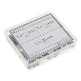 MEETOOT 110PCS 3 Size Black Centre Piercing Brass Cap Studs Picture Hanging Pegs Wall Decorative Nail Hardware Hook Nail for Fixing Hook Coat Hanger Kitchen Tool Keychain