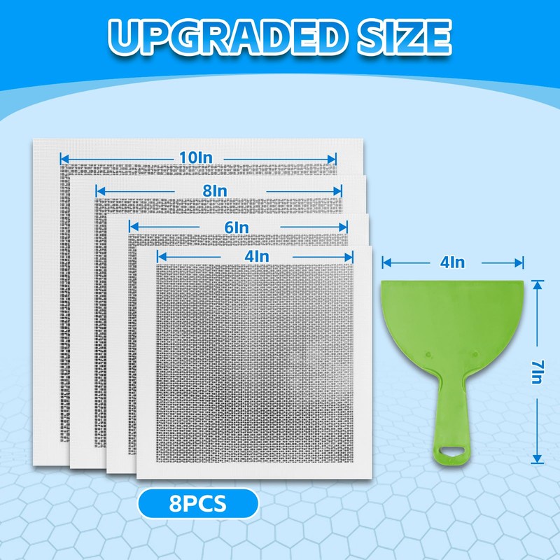 GMingZTong Wall Repair Patch Kit Upgraded Size, 8 Psc 10/8/6/4