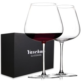 Super Large 30OZ Wine Glasses-Hand Blown Crystal Giant Wine Glasses, Big Burgundy Glasses Oversized, Red White Wine,Luxury, Elegant, Ideal Gift for Women,Men,Christmas,Anniversary,Birthday (Pack of 2)