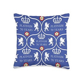 Platinum Jubilee 2022 British Monarch Queen Throw Pillow