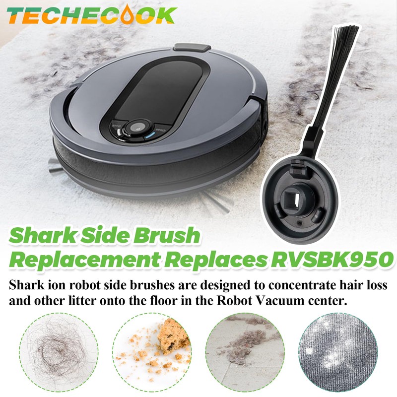 Techecook 8Pack RVSBK950 Shark Side Brushes Replacement for Shark ION